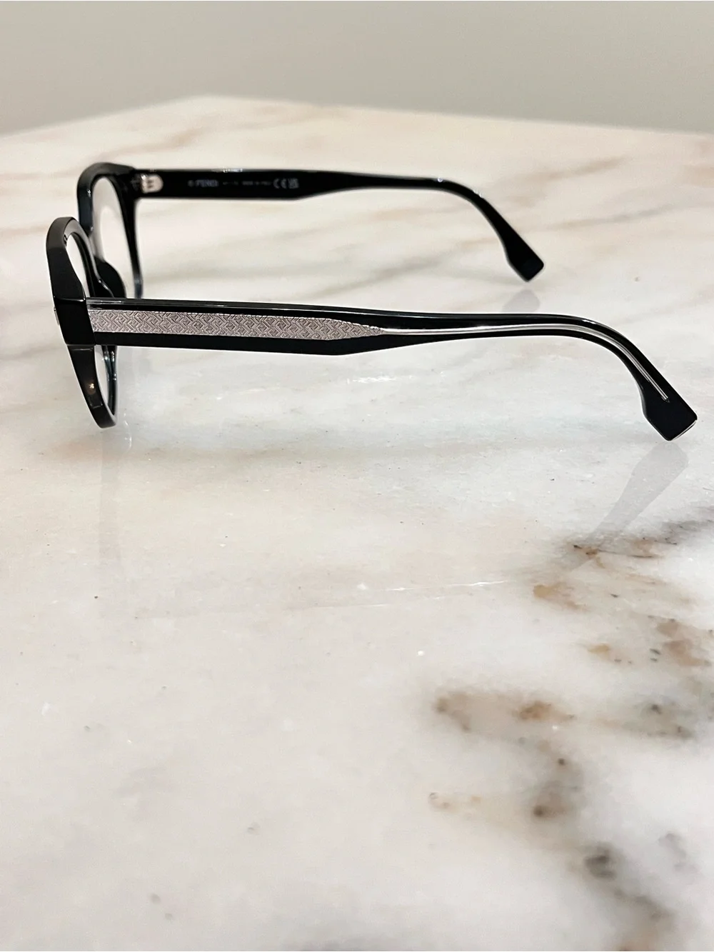 Fendi Kids Black Glossy Acetate Eyeglass Frames